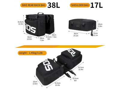 3-in-1 bagagedrager fietstas