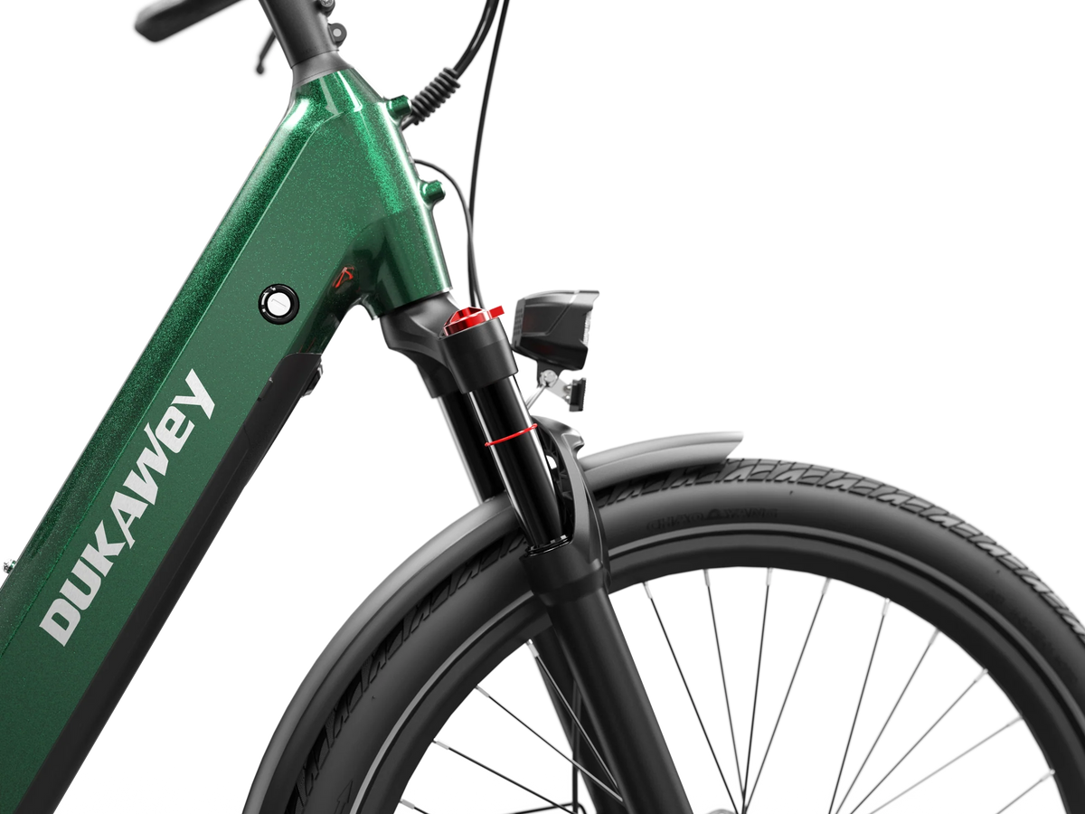 Dukawey FUGL Pro step-through frame, headlight and suspension fork
